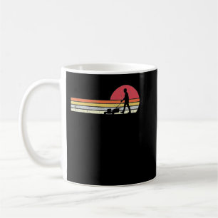Gardener, Lawn Mower, Retro Style Groundskeeper Coffee Mug