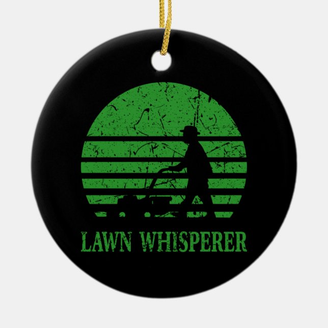 Gardener - Lawn Whisperer Ceramic Tree Decoration (Front)