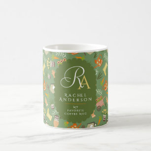 Gardener Monogram Green Coffee Mug