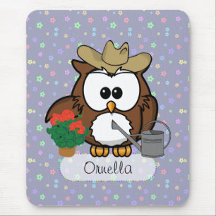 gardener owl mouse pad