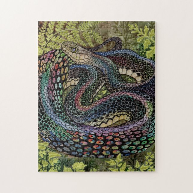 Gardener Snake Study Beyond the Skin Jigsaw Puzzle (Vertical)