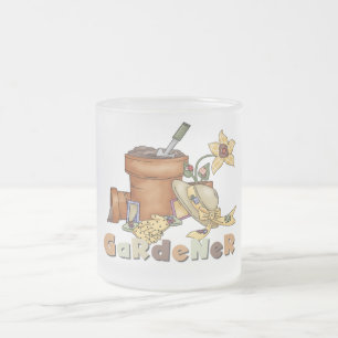 Gardener Tshirts and Gifts Frosted Glass Coffee Mug