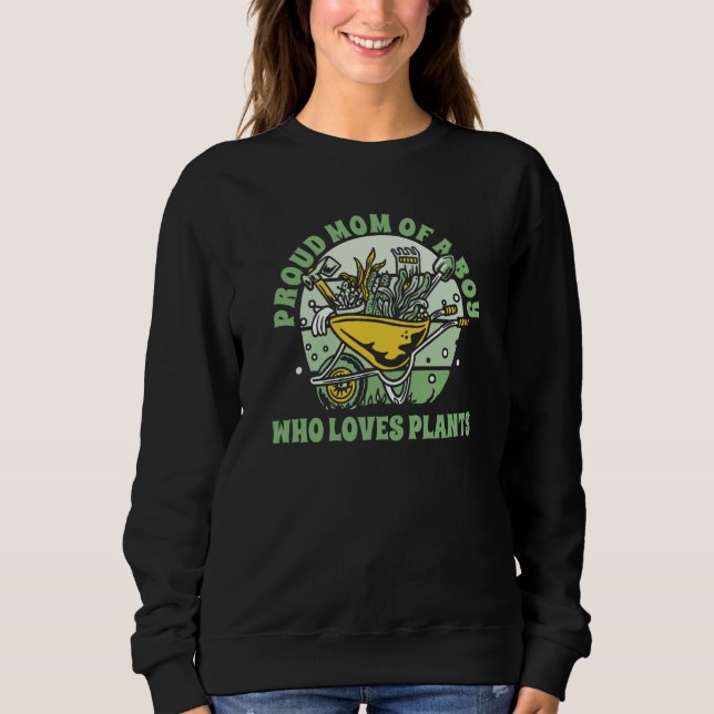 Gardener Wheelbarrow Garden Plants  Flowers Garden Sweatshirt (Front)