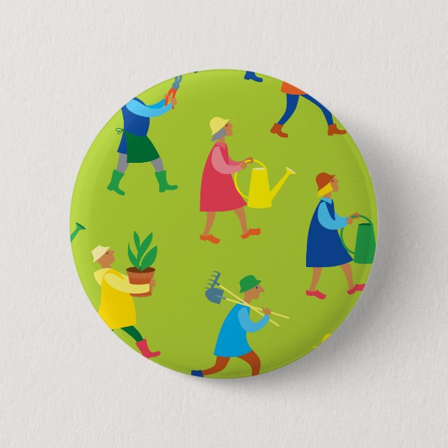 Gardeners 6 Cm Round Badge (Front)