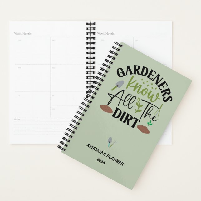 Gardeners Know All The Dirt Personalised Planner (Display)