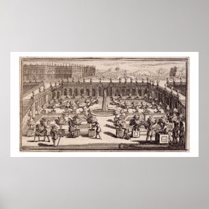 Gardeners working in an orange garden, from 'Le Pa Poster