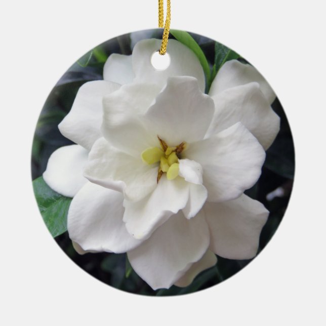 Gardenia Ceramic Tree Decoration (Front)