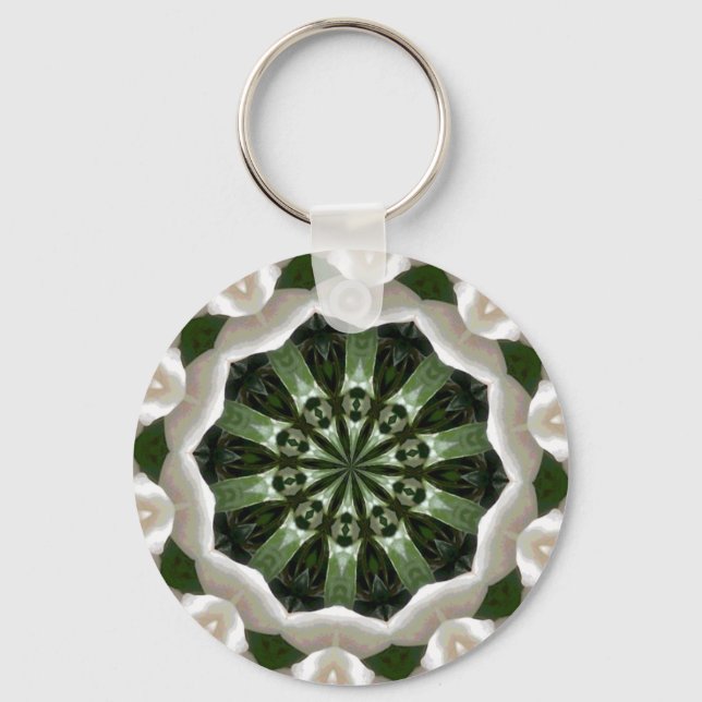 Gardenia Kaleidoscope Key Ring (Front)
