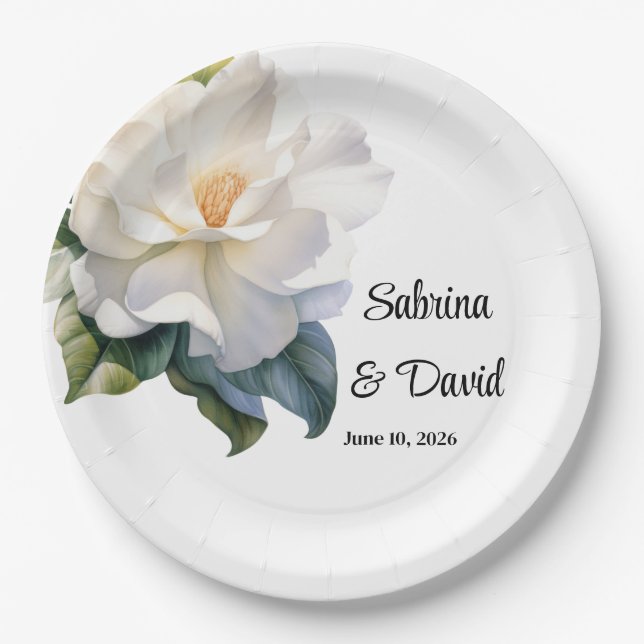 Gardenia  paper plate (Front)