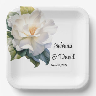 Gardenia  paper plate