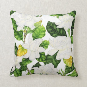 Gardenia Watercolor Cushion