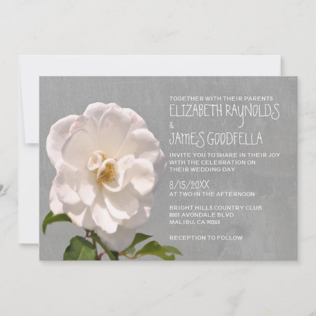 Gardenia Wedding Invitations (Front)