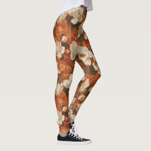 Gardenias Flower Athletic Gardenias Fantasy For  Leggings