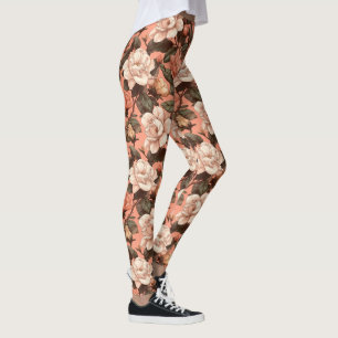Gardenias Flower Exercise Gardenias Petal Bridal Leggings