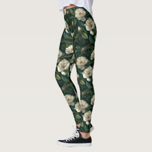 Gardenias Flower Maternity Gardenias Sparkle  Leggings