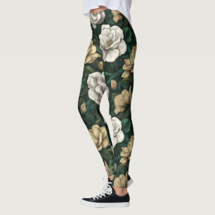 Gardenias Flower Maternity Gardenias Sparkle Leggings