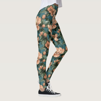 Gardenias Flower Women Active Wear Gardenias Spark Leggings