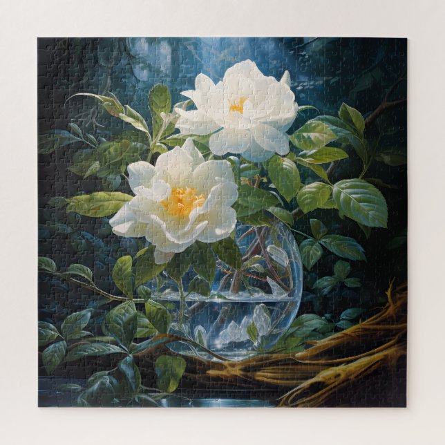 Gardenias in a Vase Puzzle (Vertical)