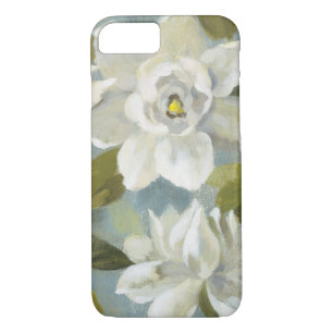 Gardenias on Slate Blue Case-Mate iPhone Case