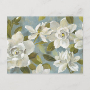 Gardenias on Slate Blue Postcard