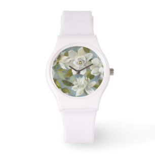 Gardenias on Slate Blue Watch