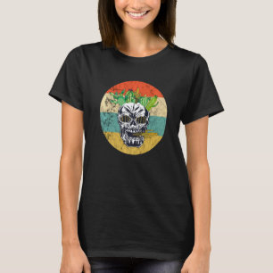 Gardening 4\Cactus Skull Cacti Vintage Retro Sunse T-Shirt