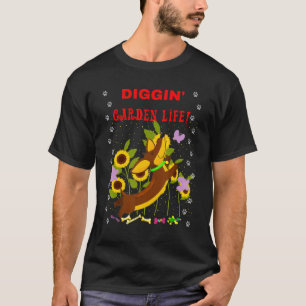 Gardening 4\Cute Funny Casual Dachshund Diggin Gar T-Shirt