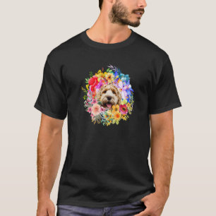 Gardening 4\Floral Dog And Flower Spring And Farm T-Shirt