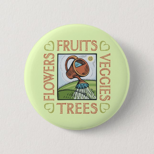 Gardening 6 Cm Round Badge (Front)