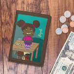Gardening African American Girl Wallet<br><div class="desc">A cute child's wallet featuring an happy African American girl looking at her seedling growing . Personalise it with a name . Makes a great gift for kids to teach them to manage their money .
© ArianeC Illustrations-All rights reserved</div>