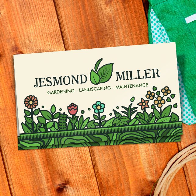 Gardening and Landscaping Services  Business Card (Creator Uploaded)
