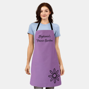 Gardening apron, pretty, lavender, simple, custom apron