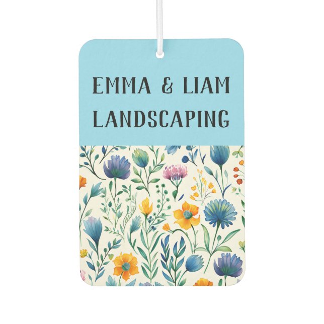 Gardening Business QR Code Promotional Branding Car Air Freshener (Front)