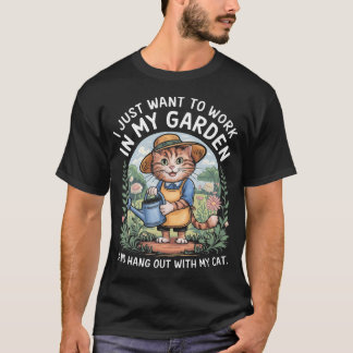 Gardening Cat Lover Gardener Garden Pet Plants Cat T-Shirt