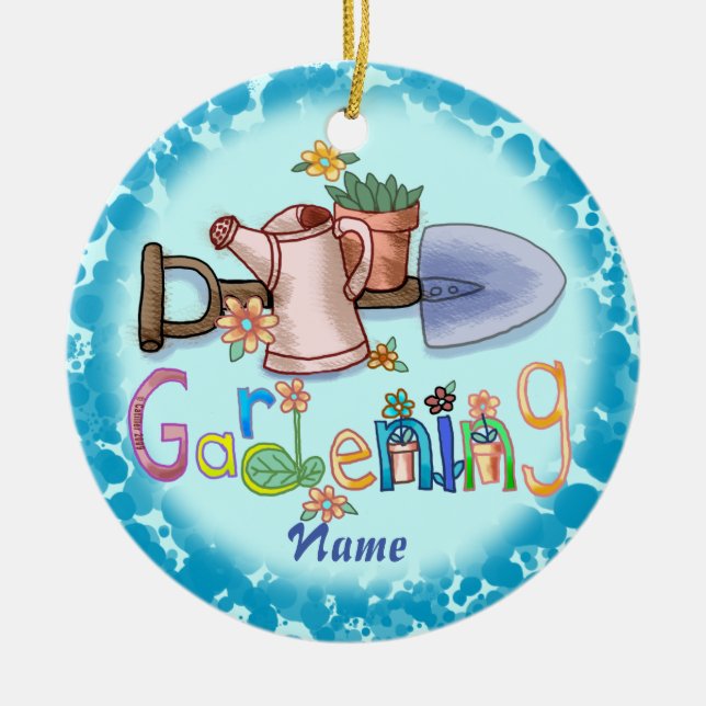 Gardening   ceramic tree decoration (Front)