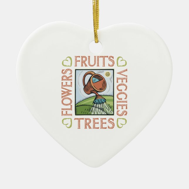 Gardening Ceramic Tree Decoration (Front)
