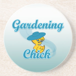 Gardening Chick #3 Coaster