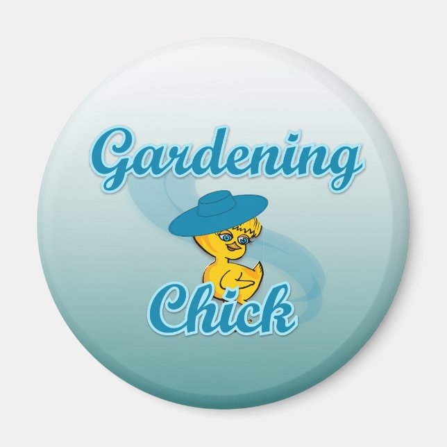 Gardening Chick #3 Magnet (Front)