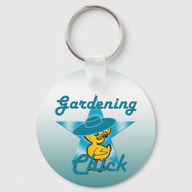 Gardening Chick #7 Key Ring (Front)