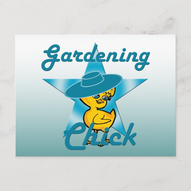 Gardening Chick #7 Postcard (Front)