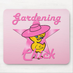 Gardening Chick #8 Mouse Pad