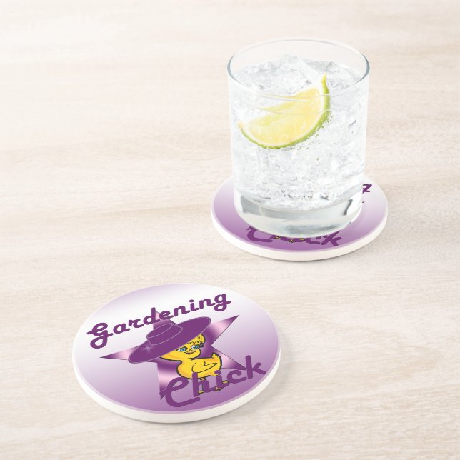 Gardening Chick #9 Coaster (Side)
