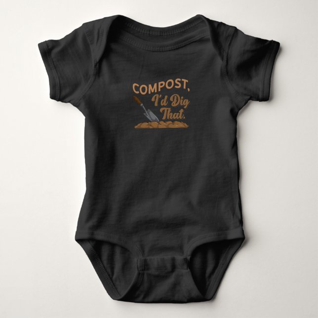Gardening Compost Baby Bodysuit (Front)
