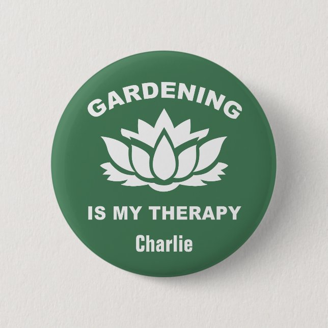Gardening custom name & colour buttons (Front)