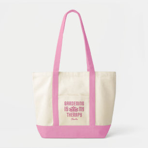 Gardening custom name tote bags