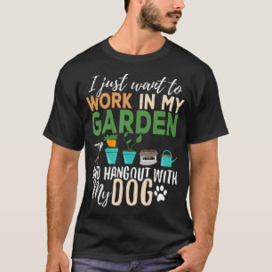 Gardening Dog Lover Gardener Garden Pet Gift Plant T-Shirt
