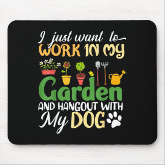 Gardening Dog Lovers Gardener Garden Plant Gifts Mouse Pad