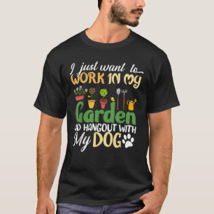 Gardening Dog Lovers Gardener Garden Plant Gifts T-Shirt