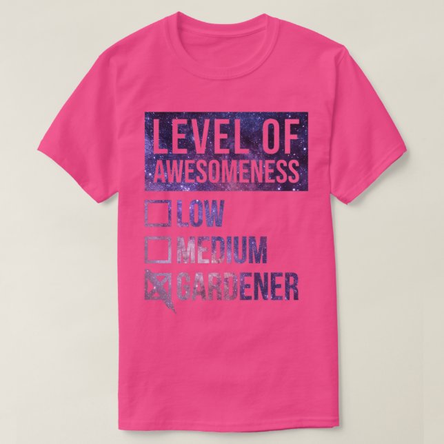 Gardening Funny Art Level Of Gardener  T-Shirt (Design Front)