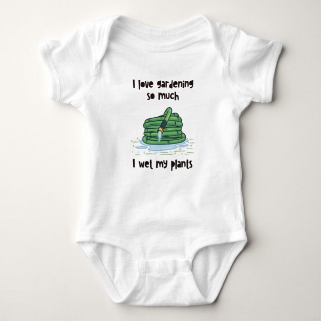 Gardening Garden Hose Baby Bodysuit (Front)